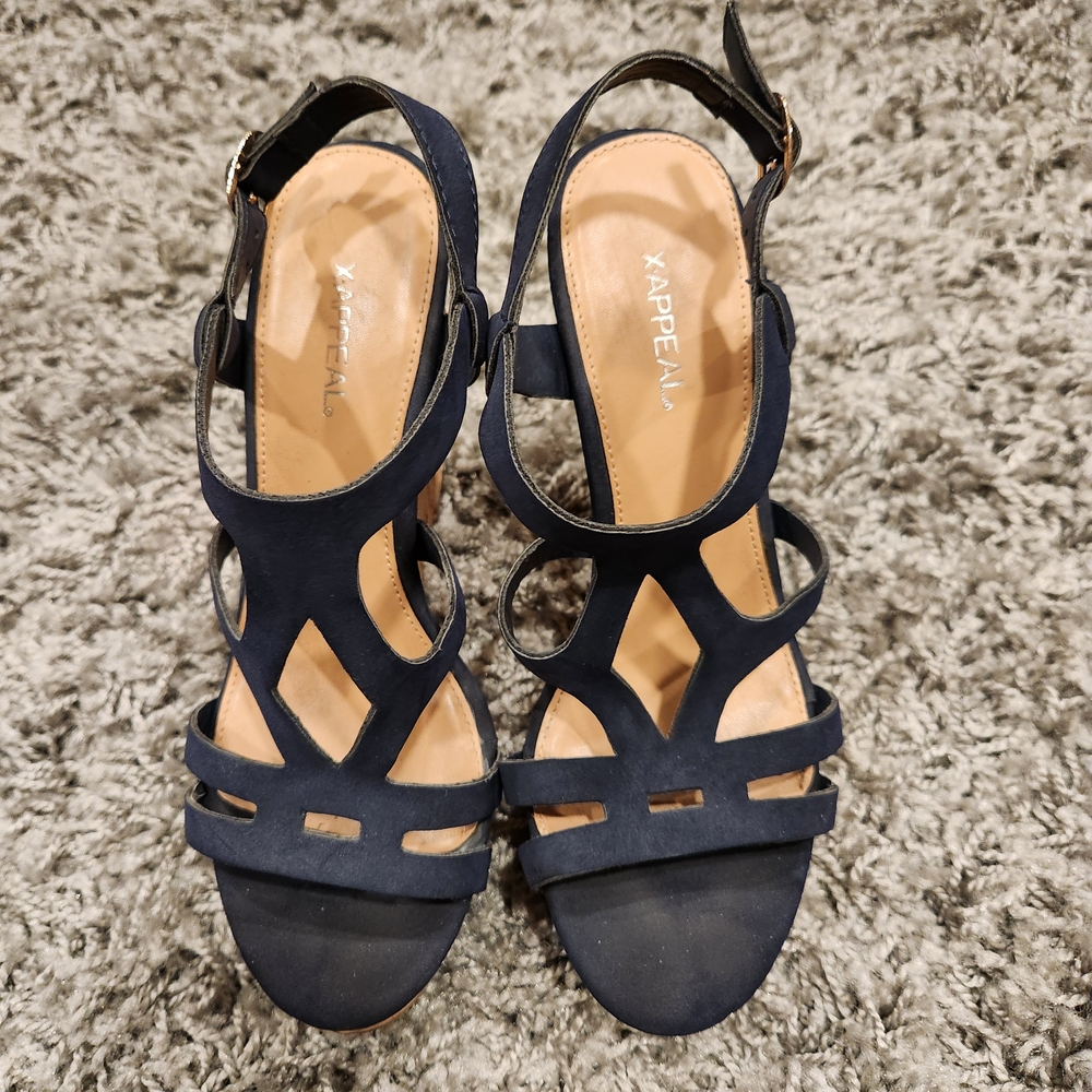 Xappeal Women's Dark Blue Strappy Sandals
